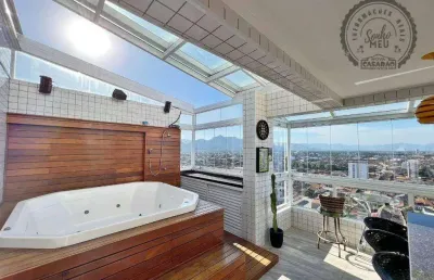 Cobertura com 3 dormitórios à venda, 143 m² por r$ 1.790.000,00 - caiçara - praia grande/sp