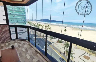 Apartamento com 3 dormitórios para alugar, 133 m² por r$ 5.900,00/mês - vila guilhermina - praia grande/sp
