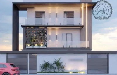 Casa em condomínio fechado com 2 quartos à venda na Rua Itararé, Guilhermina, Praia Grande