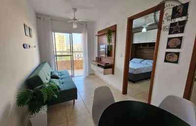 Apartamento com 1 dormitório para alugar, 38 m² por r$ 2.500,00/mês - aviação - praia grande/sp