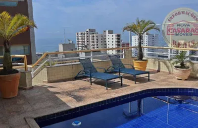 Cobertura com 3 dormitórios à venda, 341 m² por r$ 1.500.000,00 - tupi - praia grande/sp