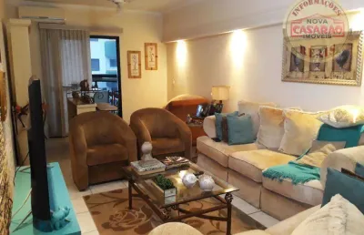 Apartamento com 3 dormitórios à venda, 120 m² por r$ 605.000,00 - tupi - praia grande/sp
