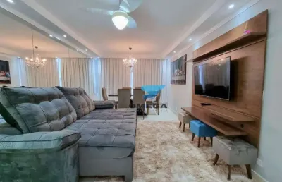 Perto da praia - apartamento reformado com 3 quartos - 1 vaga - praia das pitangueiras, guarujá.