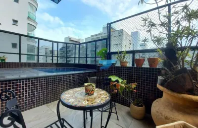 Perto da praia - cobertura de luxo com 5 quartos - lazer privativo - 4 vagas - praia das pitangueiras, guarujá.