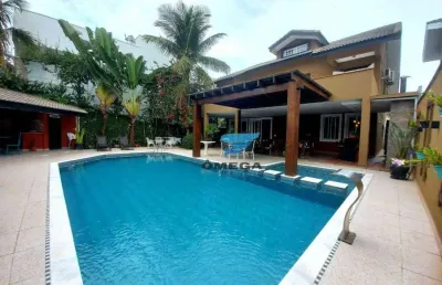 Casa com 5 dormitórios à venda, 430 m² por r$ 2.800.000,00 - jardim acapulco - guarujá/sp