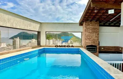 Cobertura à venda, 232 m² por r$ 1.300.000,00 - jardim astúrias - guarujá/sp