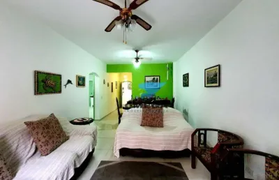 Apartamento reformado a uma quadra da praia das astúrias com 2 dormitórios à venda - jardim astúrias - guarujá/sp