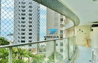 Apartamento com 4 quartos sendo 3 suítes à venda - lazer completo - vista para o mar - praia das pitangueiras - guarujá.