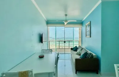 Apartamento vista mar á venda na praia das pitangueiras no guarujá i omega imoveis