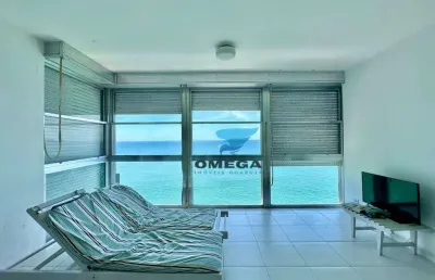 Apartamento frente mar à venda na praia das pitangueiras no guarujá i omega imoveis