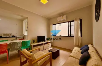 Apartamento reformado á venda na praia do tombo no guarujá i omega imoveis