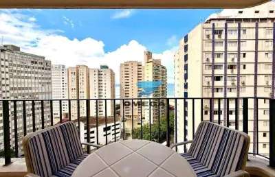 Apartamento com vista mar à venda na praia das pitangueiras no guarujá i omega imoveis