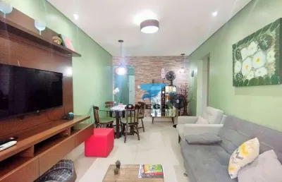 Apartamento reformado com 2 dormitórios à venda na praia das pitangueiras - guarujá/sp