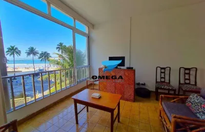 Apartamento beira mar à venda na praia das pitangueiras no guarujá i omega imoveis
