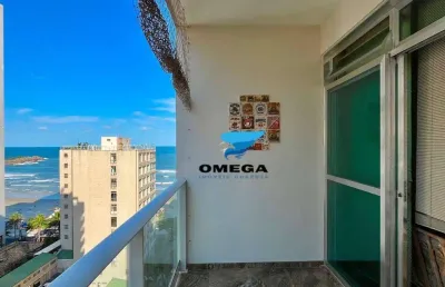 Praia das pitangueiras, guarujá, calçadão, vista mar, 4 dormitórios ( 1 suíte), sala para 3 ambientes, sacada, vista mar, 1 vaga