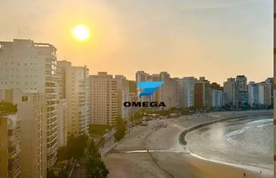 Apartamento frente mar à venda na praia das astúrias no guarujá i omega imoveis