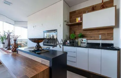 ** montalcini residencial - maravilhoso apartamento em andar alto c/ ampla varanda gourmet c/ churrasqueira **