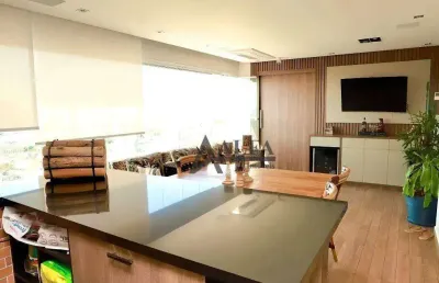 ** verum - oportunidade - cinematográfico apto. em andar alto c/ ampla varanda gourmet c/ churrasqueira - 3 vagas + depósito **