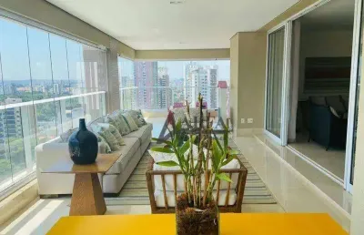 ** magnifique - oportunidade - lindo apto. em andar alto c/ ampla e magnífica varanda gourmet c/ churrasqueira - 5 vagas + depósito **