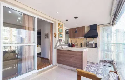 ** parque anália franco - excelente apartamento c/ ampla varanda gourmet c/ churrasqueira **