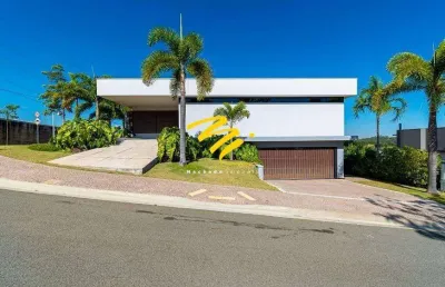 Sobrado à venda em campinas, loteamento mont blanc residence, com 5 suítes, com 492 m²