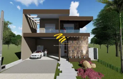 Sobrado à venda em paulínia, parque brasil 500, com 4 suítes, com 250 m², residencial royal garden