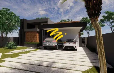 Casa à venda em paulínia, parque brasil 500, com 3 suítes, com 254.59 m², terras do cancioneiro