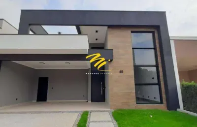 Casa à venda em paulínia, parque brasil 500, com 3 suítes, com 180 m², reserva real