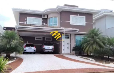 Sobrado à venda em paulínia, parque brasil 500, com 4 suítes, com 347 m², terras do cancioneiro