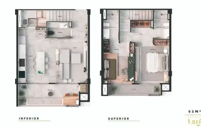 Apartamento com 2 quartos à venda na rua rosa neumann, 315, campina do siqueira, curitiba por r$ 1.152.599