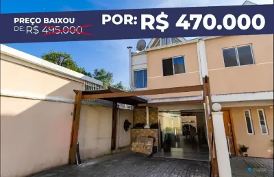 Casa em condomínio fechado com 3 quartos à venda na rua simão brante, 103, uberaba, curitiba por r$ 470.000