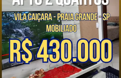 Apartamento 2 quartos - 100 metros mar - vista mar na vila caiçara em praia grande -sp - js576