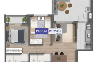 Apartamento com 2 quartos à venda na avenida santa catarina, 1374, vila mascote, são paulo, 57 m2 por r$ 599.000