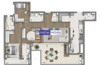 Apartamento com 3 quartos à venda na avenida roque petroni júnior, 576, brooklin, são paulo, 134 m2 por r$ 2.500.000