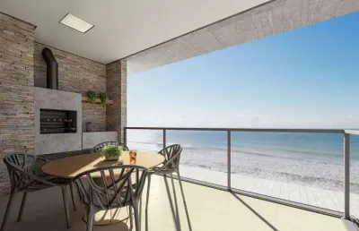 Apartamento frente mar na praia brava de itajaí, 3 suites com 3 vagas