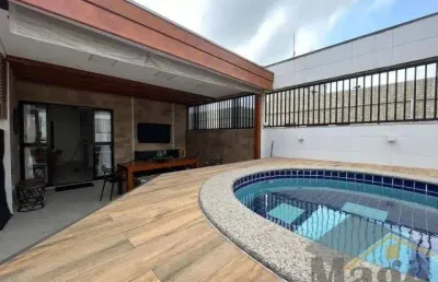 Cobertura penthouse com piscina e churrasqueira à venda na praia do tombo - ref.: 5996