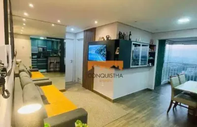 Apartamento com 2 dormitórios à venda, 70 m² por r$ 629.000,00 - vila valparaíso - santo andré/sp