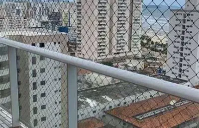 Apartamento frente mar com 3 dormitórios lazer completo em praia grande (sp)
