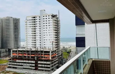 Apartamento na vila tupi, 3 dormitórios sendo 3 suítes com vista mar!