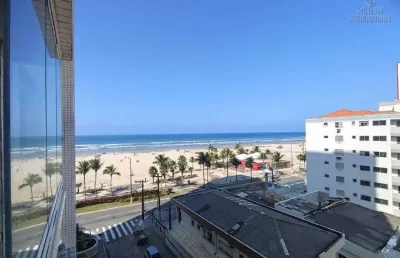 Ap 2 dmt, 1 suíte, frente ao mar, com lazer completo – praia grande-sp