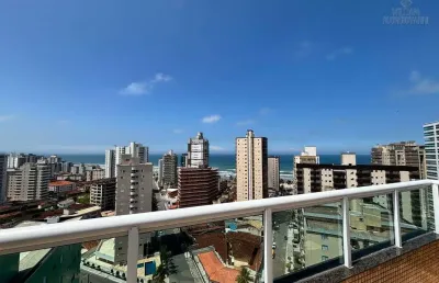 Apartamento em praia grande, com 2 quartos, 1 suíte, e uma sacada gourmet,80 m².