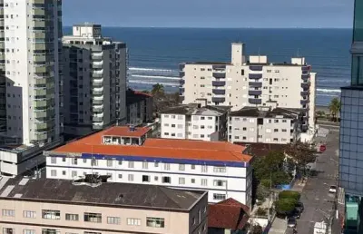 Apartamento 02dormitório sendo 1 suíte com vista mar no caiçara