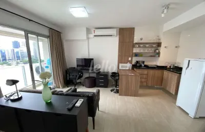 Apartamento com 1 quarto para alugar na rua henri dunant, --, santo amaro, são paulo, 33 m2 por r$ 4.000