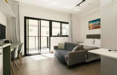 Apartamento com 1 quarto para alugar na rua capote valente, --, pinheiros, são paulo, 28 m2 por r$ 4.100