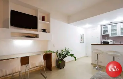 Apartamento com 1 quarto para alugar na avenida ibijaú, --, indianópolis, são paulo, 24 m2 por r$ 5.500