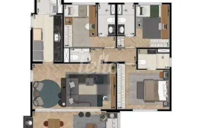 Apartamento com 3 quartos à venda na rua vicente romano, 168, parque da mooca, são paulo, 116 m2 por r$ 1.850.000