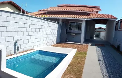 Casa nova com piscina a venda em itanhaém - litoral sul de sp .