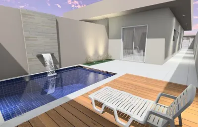 Casa nova á venda em itanhaém , com ou sem piscina .
