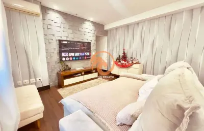 Apartamento mobiliado para aluguel com 03 dormitórios no josé menino em santos