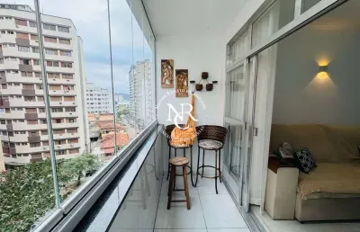 Apartamento com 2 quartos à venda, 83m² - josé menino - santos